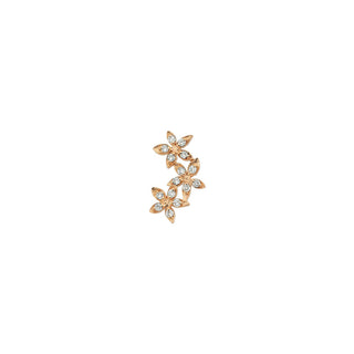 APPLE SEED GOLD DIAMOND SINGLE EARRING Bee Goddess