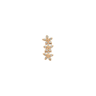 APPLE SEED GOLD DIAMOND SINGLE EARRING Bee Goddess