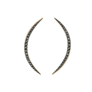 CRESCENT BLACK DIAMOND EARRING