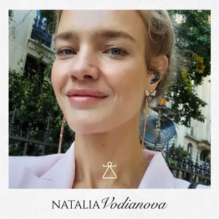 QUEEN BEE MINDY GOLD BLUE DIAMOND SINGLE EARRING