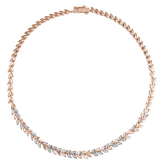 WHEAT 18K GOLD DIAMOND CHOKER NECKLACE