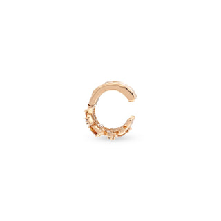 WHEAT GOLD DIAMOND CITRINE EAR CUFF