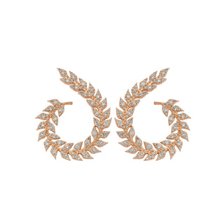 WHEAT GOLD DIAMOND EARRING