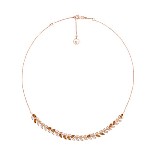 WHEAT GOLD DIAMOND CITRINE CHOKER NECKLACE