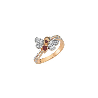 BEE GOLD DIAMOND RING Bee Goddess