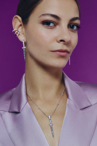 MONDRIAN DIAMOND SINGLE EARCUFF