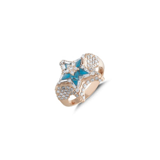 SIRIUS STAR 18K GOLD DIAMOND PINKY RING