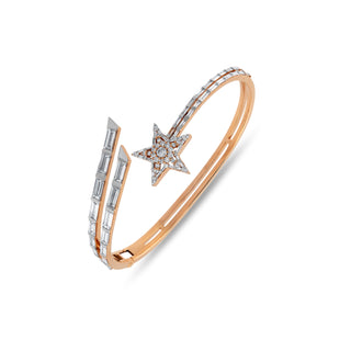 SIRIUS STAR 18K GOLD DIAMOND CLAMP BRACELET