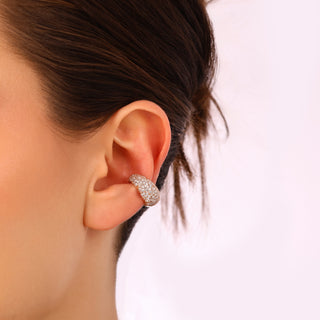 SIRIUS STAR PAVÊ GOLD DIAMOND EAR CUFF