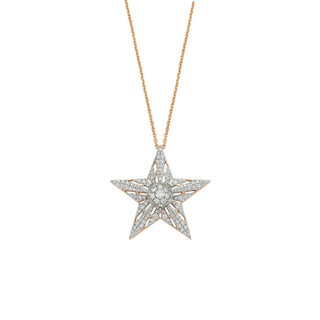SIRIUS STAR GOLD DIAMOND NECKLACE | BESLIYDPGKL-GOLD