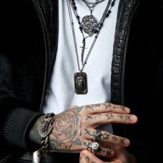 DRAGON GOLD BLACK DIAMOND RUBY PENDANT