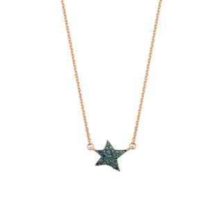 SIRIUS STAR GOLD BLUE DIAMOND NECKLACE | BESLIYXSYMPGKL-GOLD