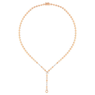 HONEYCOMB LARIAT GOLD DIAMOND NECKLACE