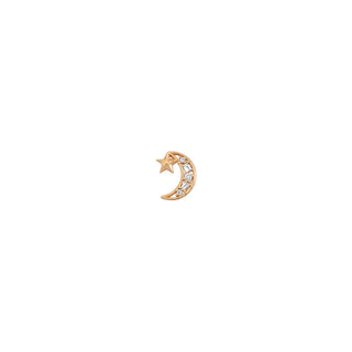 THE MOON AND THE STAR GOLD DIAMOND EARRING | CBESLIYAYXSSOLPGKP-GOLD