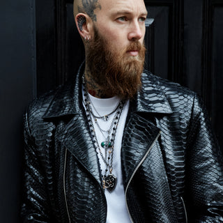 KUNDALINI GOLD BLACK DIAMOND RUBY PENDANT