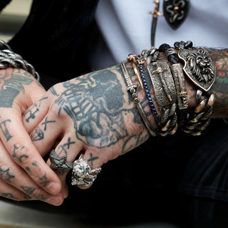 VENUS STAR GOLD & SILVER BLUE DIAMOND SAPPHIRE BRACELET