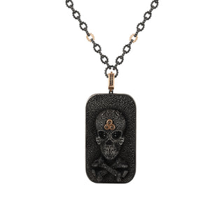 KALI GOLD & SILVER BLACK DIAMOND PENDANT