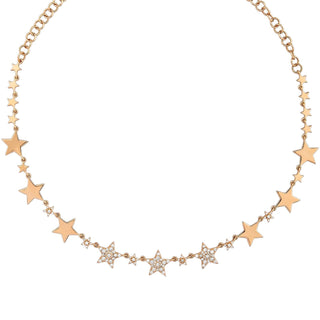 SIRIUS STAR GOLD DIAMOND NECKLACE | CHBESLIYSZCPGCH-GOLD