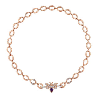 QUEEN BEE GOLD AMETHYST DIAMOND CHOKER