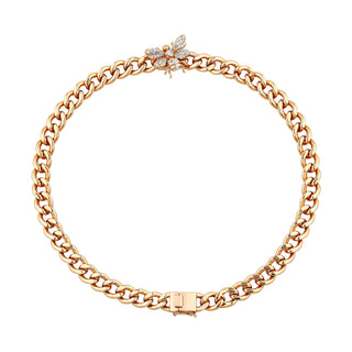 QUEEN BEE GOLD DIAMOND CHOKER