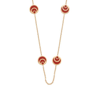 CINTEMANI S 70CM RED ENAMEL NECKLACE