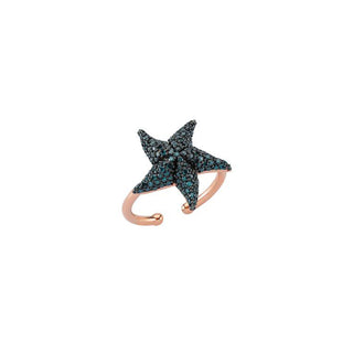 STARFISH GOLD BLUE DIAMOND RING