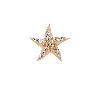 STARFISH GOLD DIAMOND SINGLE XSMALL EARRING