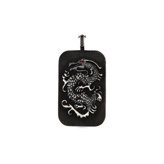DRAGON GOLD BLACK DIAMOND RUBY PENDANT