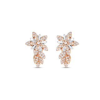 APPLE SEED 18K GOLD DIAMOND EARRING