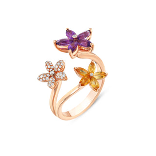 APPLE SEED GOLD DIAMOND RING