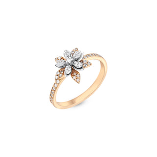 APPLE SEED BLOSSOM GOLD DIAMOND RING