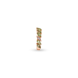 WHEAT GOLD DIAMOND PERIDOT EAR CUFF