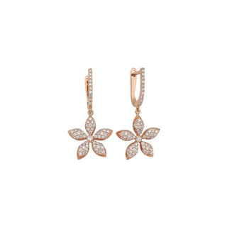 APPLE SEED GOLD DIAMOND EARRING