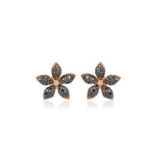 APPLE SEED BLACK DIAMOND EARRING