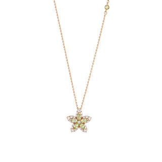 APPLE SEED POMANO GOLD DIAMOND PERIDOT NECKLACE