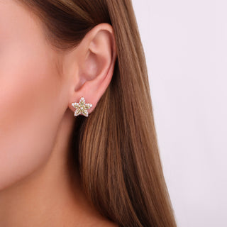 APPLE SEED POMANO GOLD DIAMOND PERIDOT SINGLE EARRING