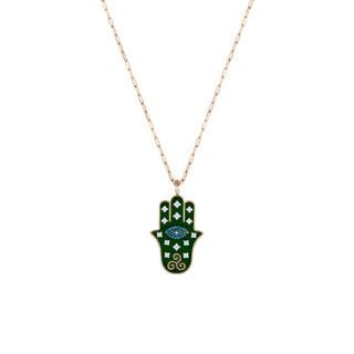 HAMSA GOLD DIAMOND NECKLACE