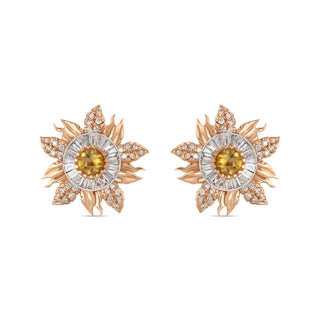 THE SUN GOLD DIAMOND EARRING