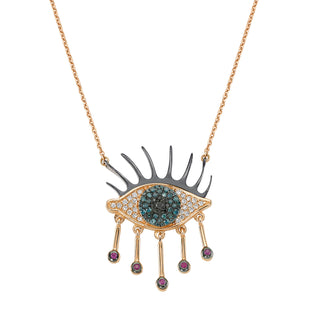 EYE LIGHT 18K GOLD DIAMOND NECKLACE