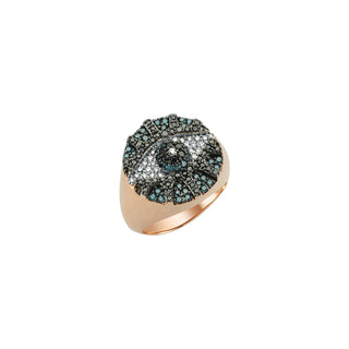 EYE LIGHT 18K DIAMOND PINKY RING