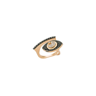 EYE LIGHT FULL BROWN DIAMOND GOLD RING