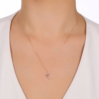 LETTER XSMALL RUBY DIAMOND NECKLACE