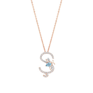 LETTER Ş GOLD DIAMOND NECKLACE