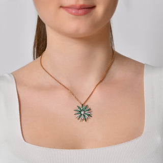 HERA GOLD EMERALD DIAMOND NECKLACE