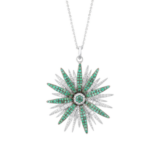 HERA GOLD DIAMOND EMERALD PENDANT