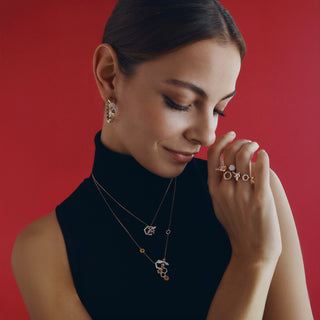 HONEYCOMB 18K GOLD DIAMOND RING