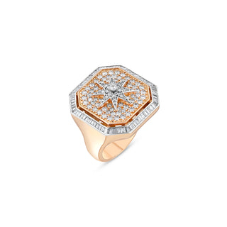 VENUS STAR 18K GOLD BAGUETTE DIAMOND RING