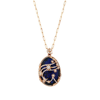 VENUS STAR 18K GOLD QUARTZ SAPPHIRE DIAMOND PENDANT