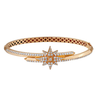 NORTH STAR GOLD DIAMOND MEDIUM BANGLE BRACELET