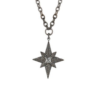 VENUS STAR SILVER BLACK DIAMOND PENDANT